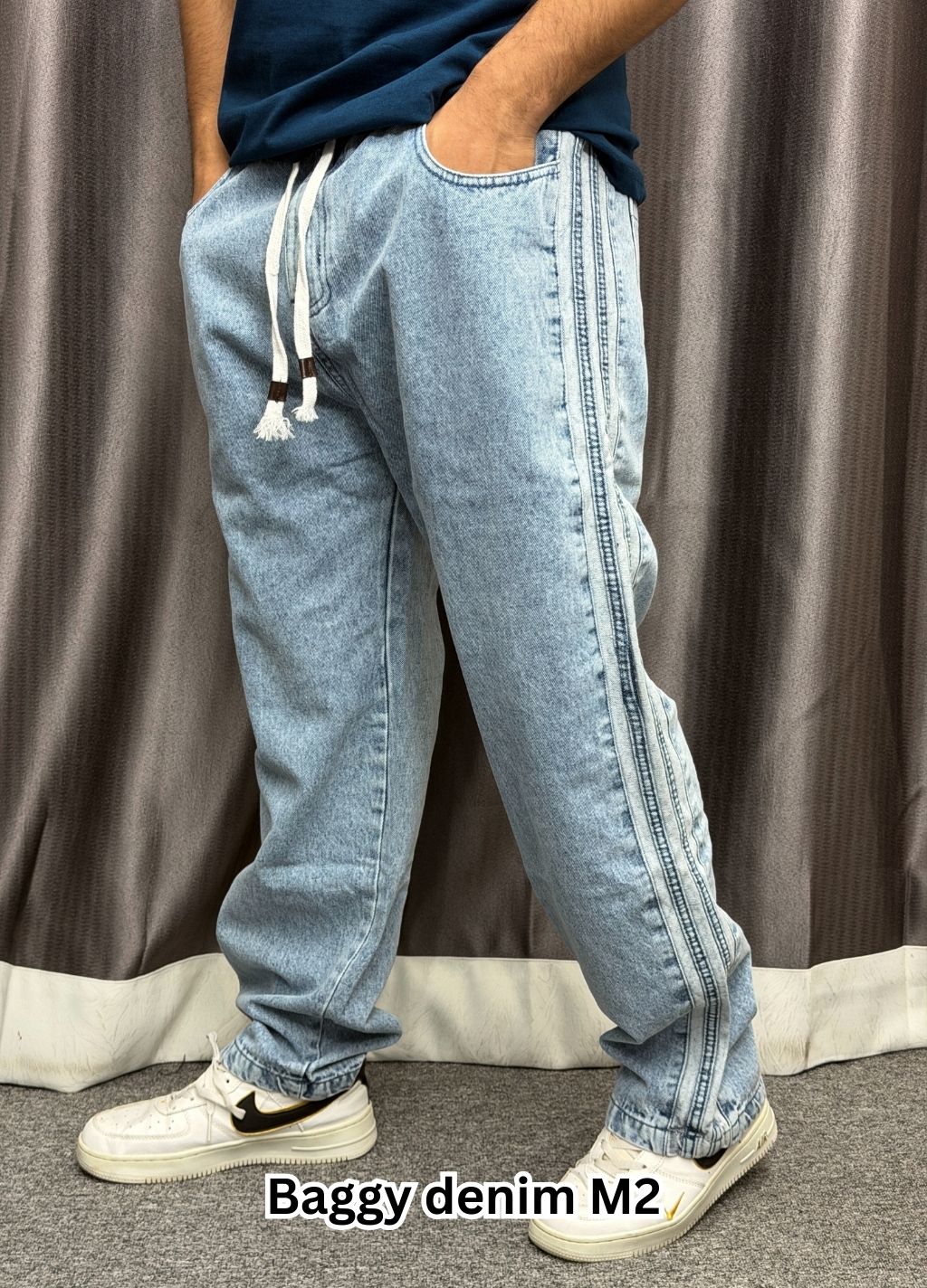 Baggy cargo denim M2 - (Blue)