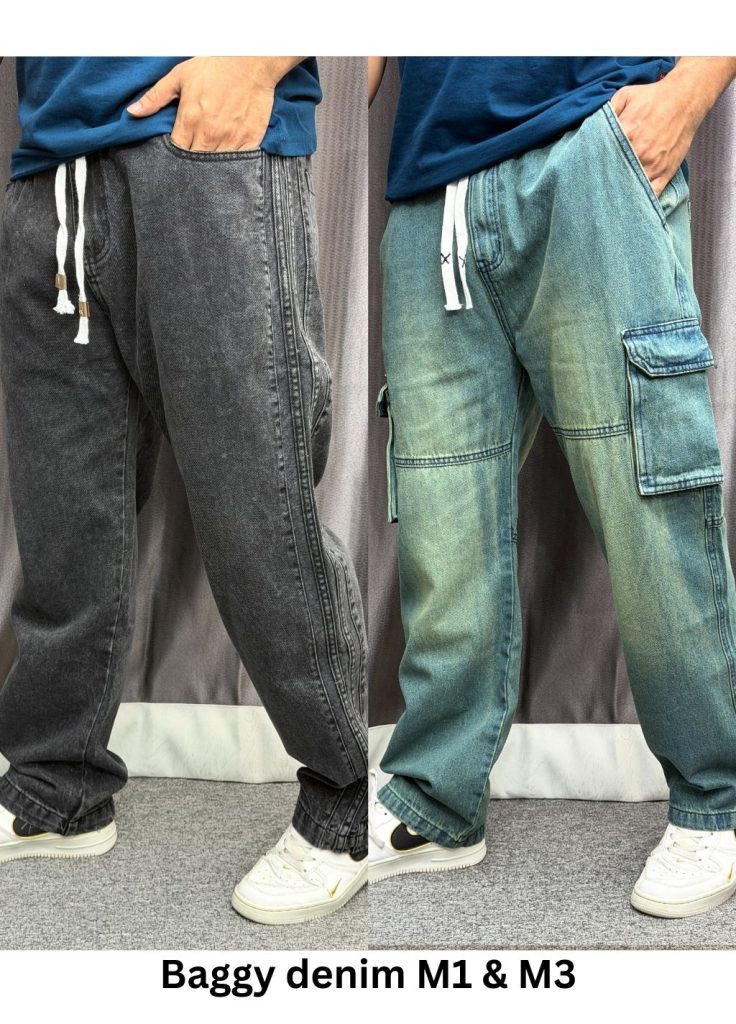 Baggy cargo denim M1 & M3 - (Black & Indigo)